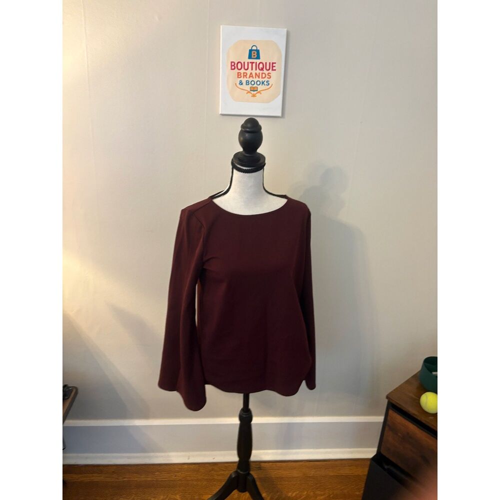 Ann Taylor Burgundy Long Sleeve Blouse – Size Small